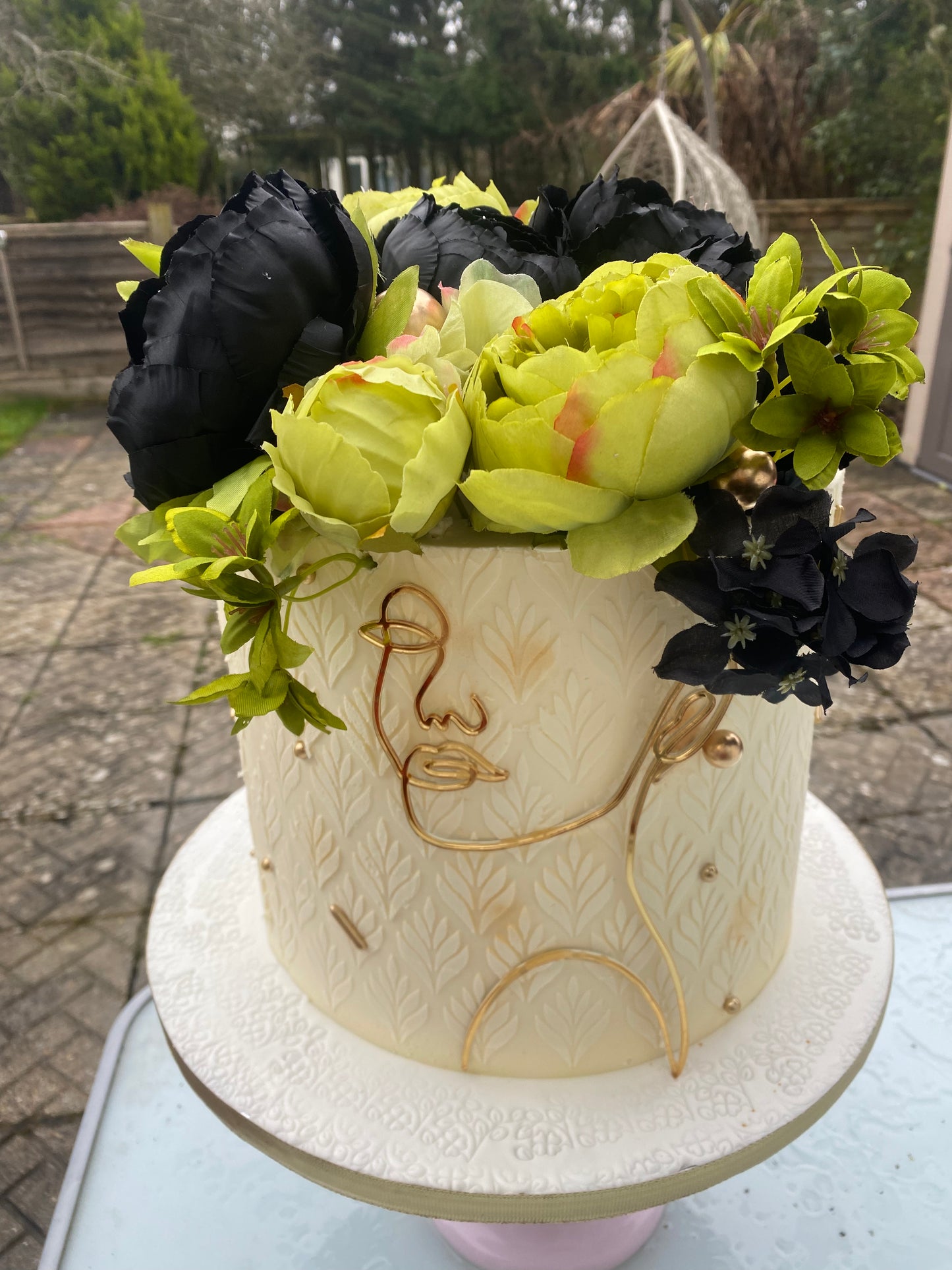 Lady acrylic silhouette with flower crown