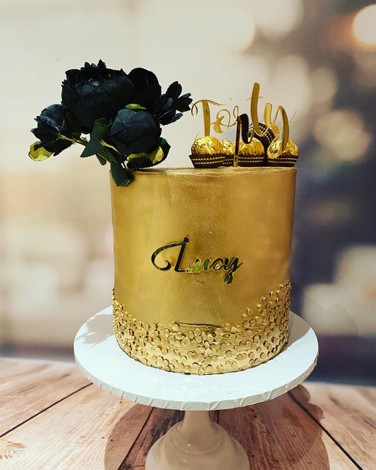 Gold and sequins cake